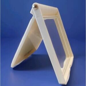 Vintage Artistry Folding Magnifying Makeup Mirror Ivory Amway 1993 5x5" New